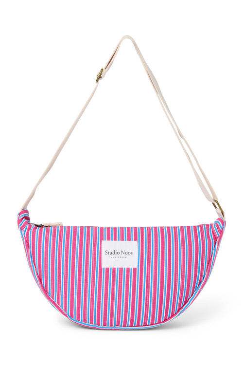 Poplin Striped Adult-Gürteltasche | Rosa