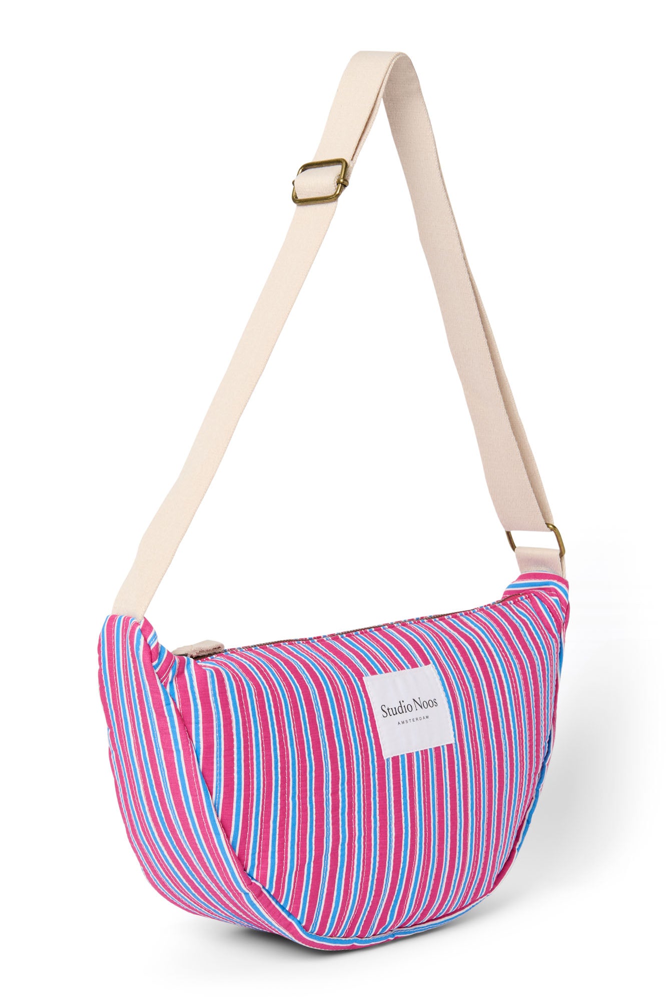 Poplin Striped Adult-Gürteltasche | Rosa