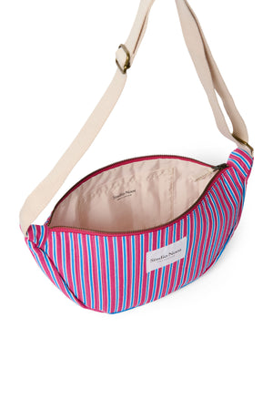 Poplin Striped Adult-Gürteltasche | Rosa