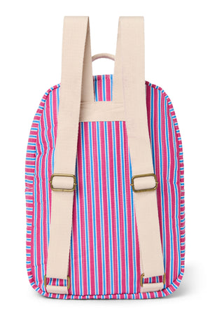 Poplin Striped Midi Rucksack | Rosa