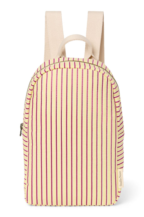 Poplin Striped Mini-Rucksack | Gelber