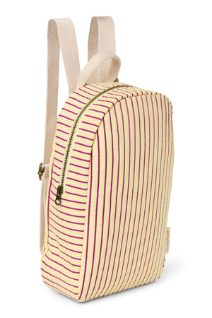 Poplin Mini Backpack | Butter Yellow Striped