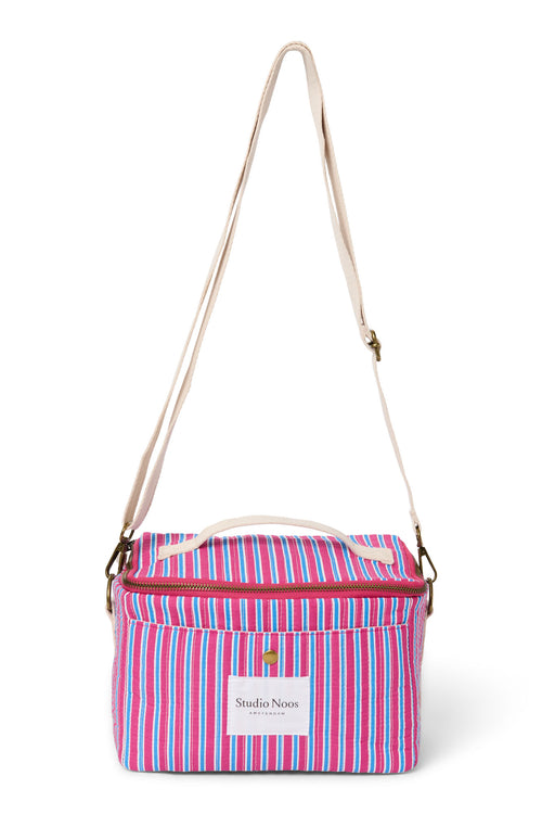 Poplin Striped Kühltasche | Rosa