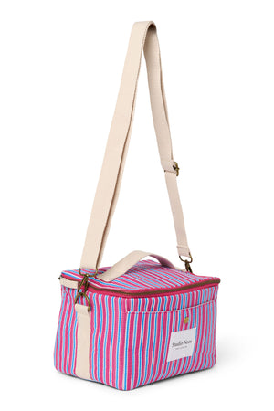 Raspberry Striped Poplin Kühltasche