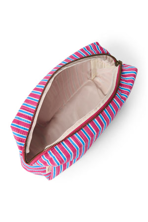 Poplin Striped Täschchen | Rosa
