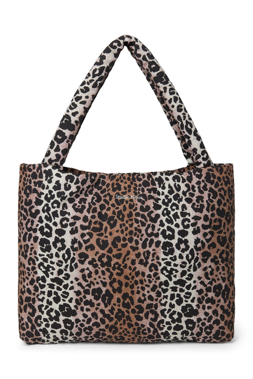Weiche Baumwoll-Mamatasche | Haselnussbrauner Leopard