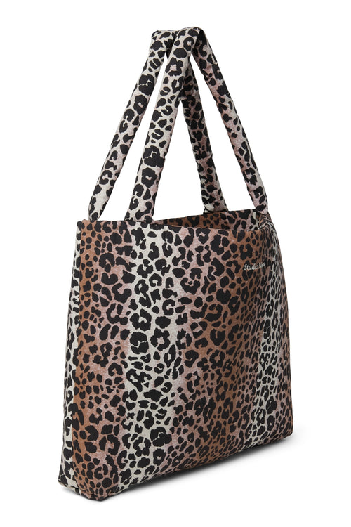 Weiche Baumwoll-Mamatasche | Haselnussbrauner Leopard