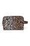Weiches Toilettenartikel aus Baumwolle | Haselnussbrauner Leopard