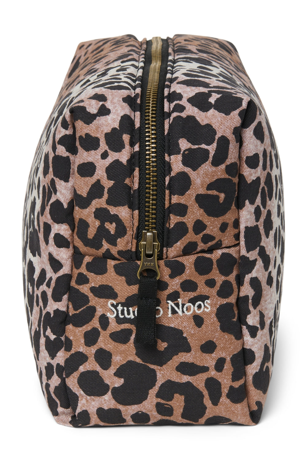 Weiches Toilettenartikel aus Baumwolle | Haselnussbrauner Leopard