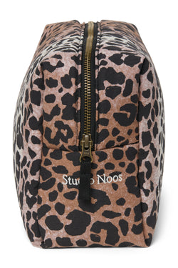 Weiches Toilettenartikel aus Baumwolle | Haselnussbrauner Leopard