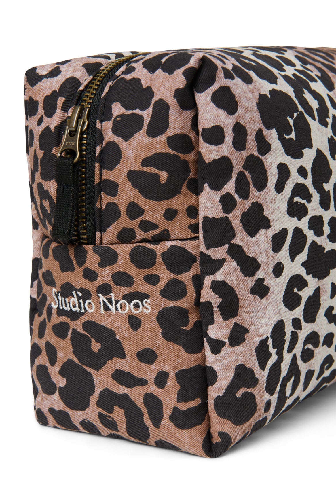 Weiches Toilettenartikel aus Baumwolle | Haselnussbrauner Leopard