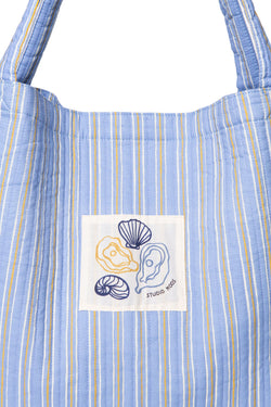 Titane Baumwolle Gestreifte Mom Bag