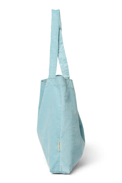 Soft Blau Rippe Mom Bag