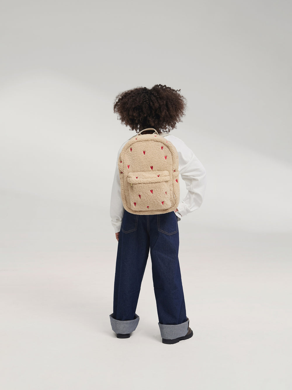 Teddy Midi-Rucksack | Ecru Hearts