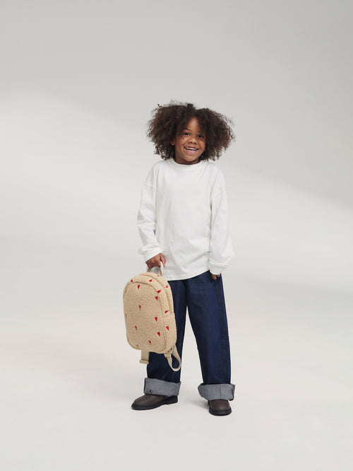 Teddy Mini-Rucksack | Ecru Hearts