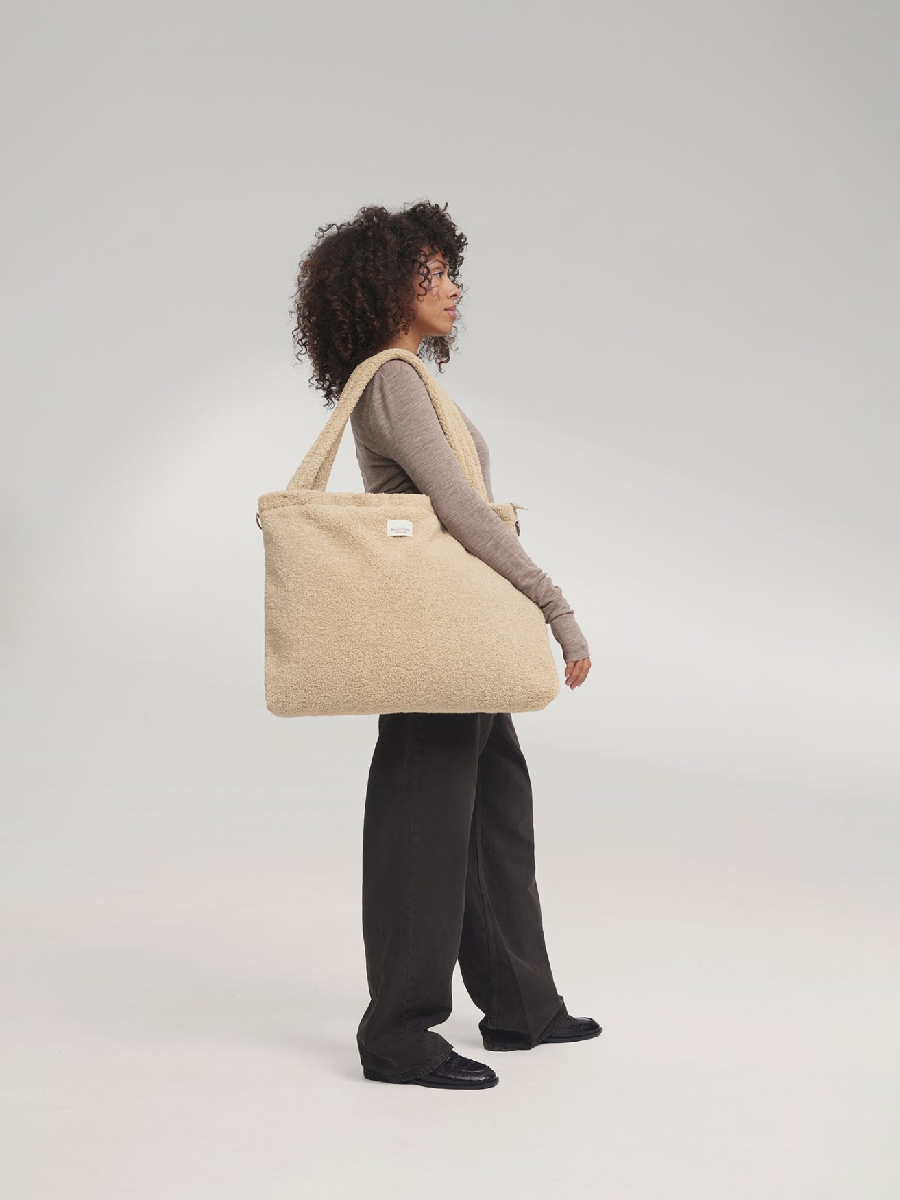 Teddy-Wickeltasche | Ecru