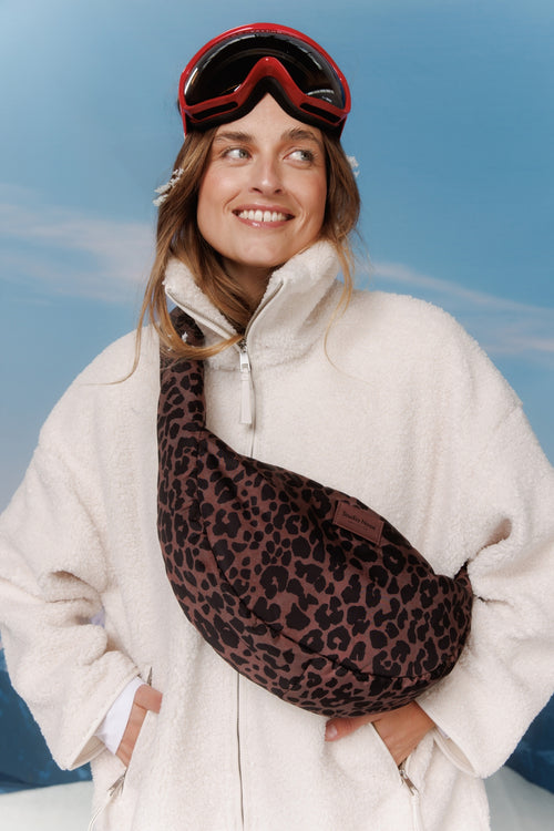 Puffy Mini-Umhängetasche | Red Leopard