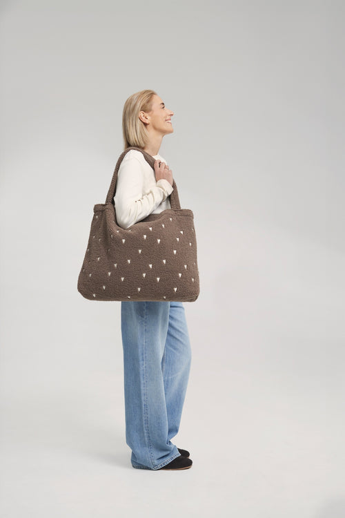Teddy Mom-Bag | Braune Hearts