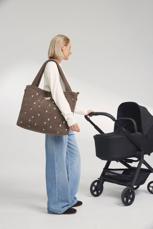 Teddy Hearts-Wickeltasche | Braune