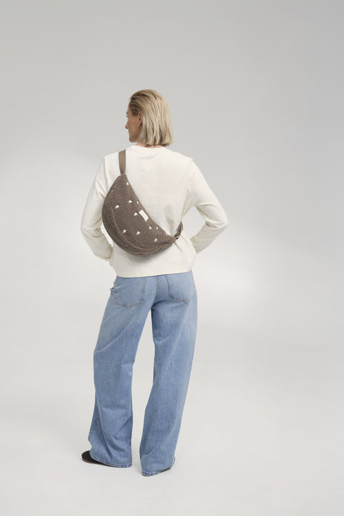 Teddy Adult-Gürteltasche | Braune Hearts