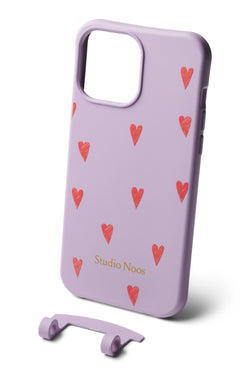 Phone Case - 15 Plus | Purple Hearts