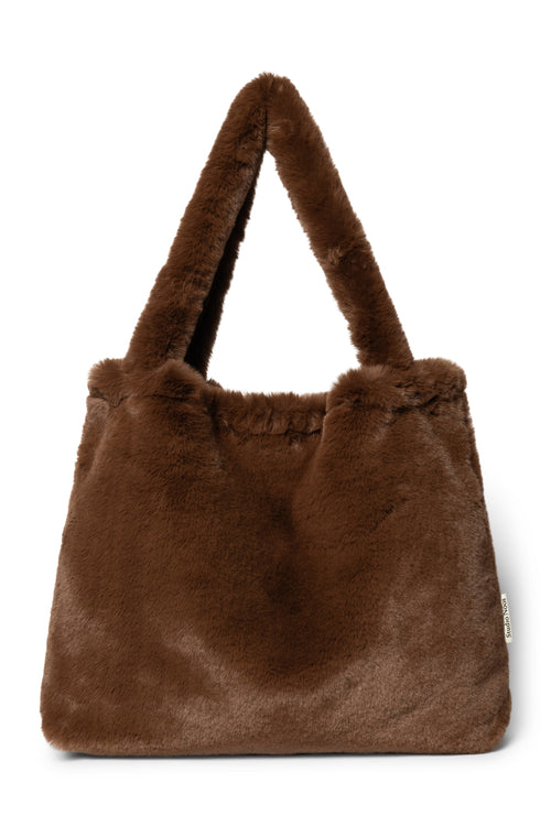 Faux Fur Mom-Bag | Braune