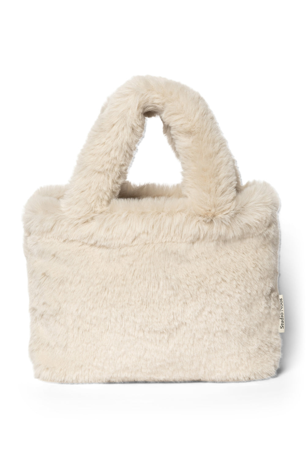 Faux Fur Mini-Handtasche | Naturfarbene