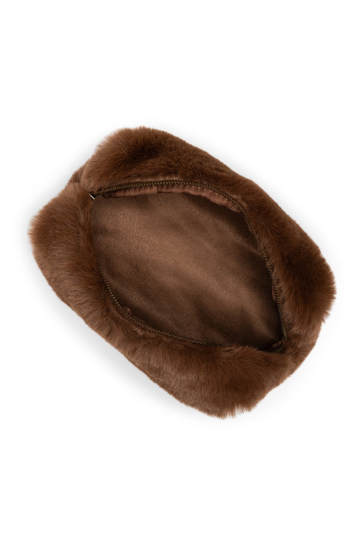 Faux Fur Pouch | Brown
