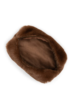 Faux Fur Pouch | Brown