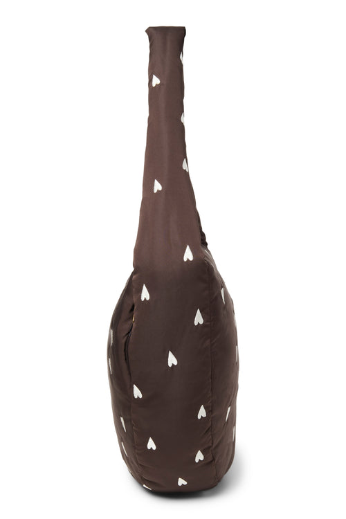 Puffy-Umhängetasche | Braune Hearts