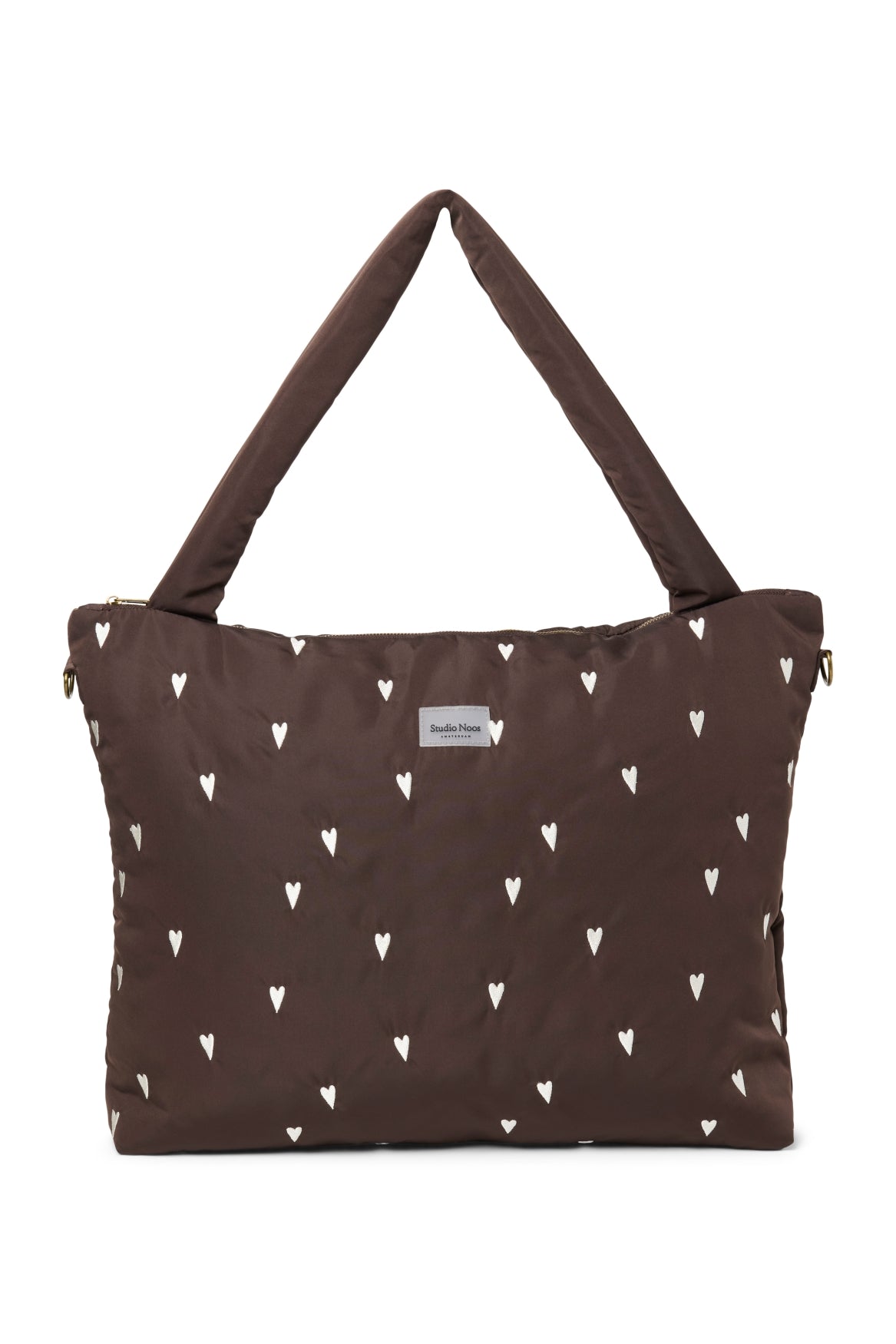 Puffy-Wickeltasche | Braun Hearts