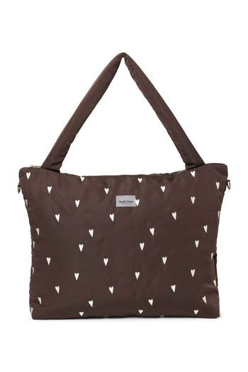 Puffy-Wickeltasche | Braun Hearts