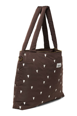 Puffy-Wickeltasche | Braun Hearts