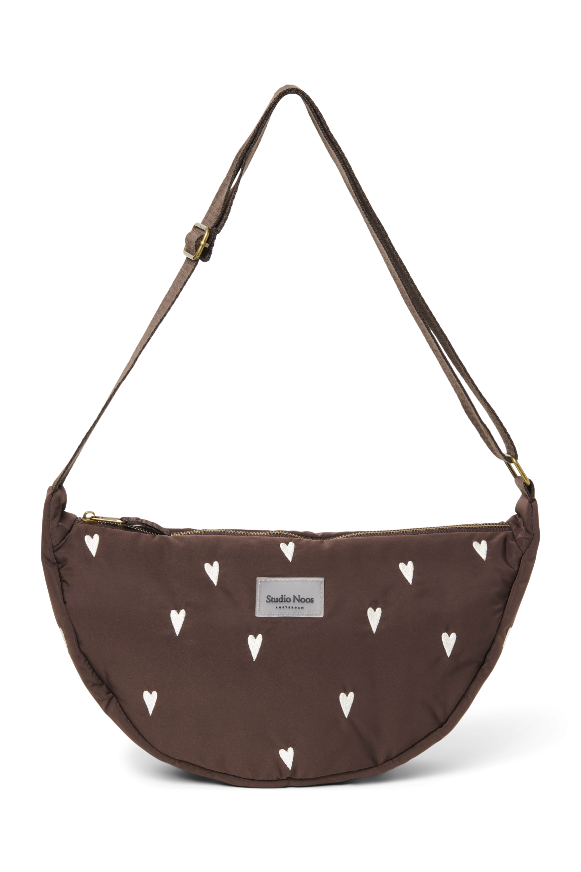 Puffy Adult-Gürteltasche | Braun Hearts