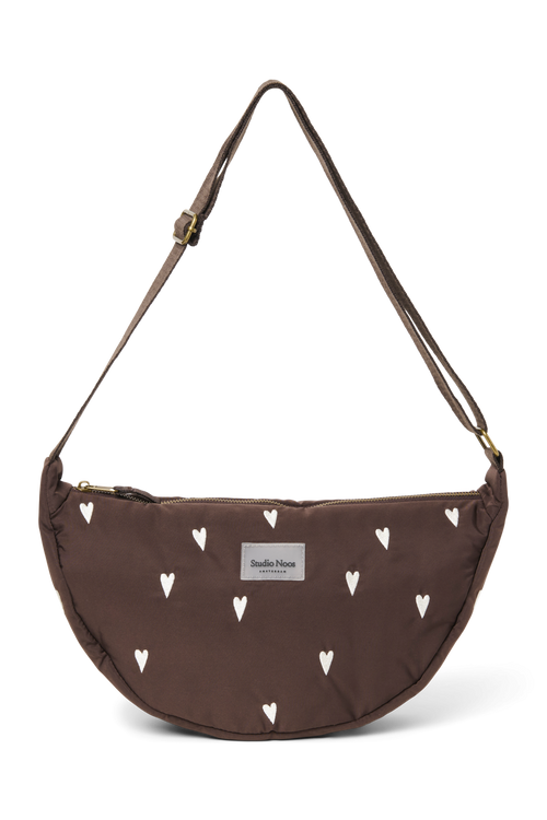 Puffy Adult-Gürteltasche | Braun Hearts