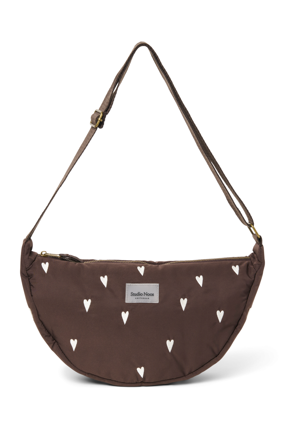 Puffy Adult-Gürteltasche | Braun Hearts