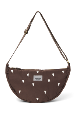 Puffy Adult-Gürteltasche | Braun Hearts