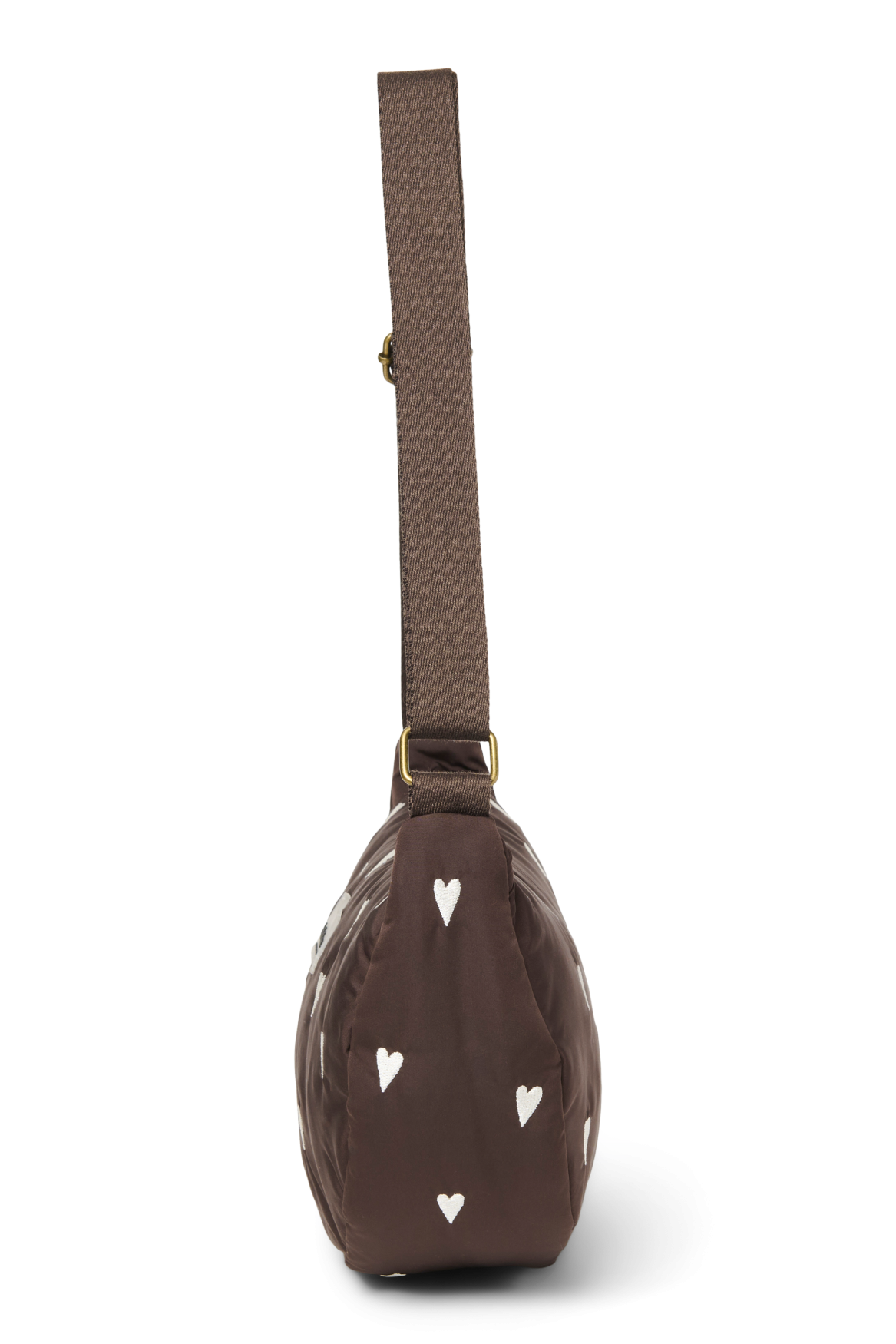 Puffy Adult-Gürteltasche | Braun Hearts