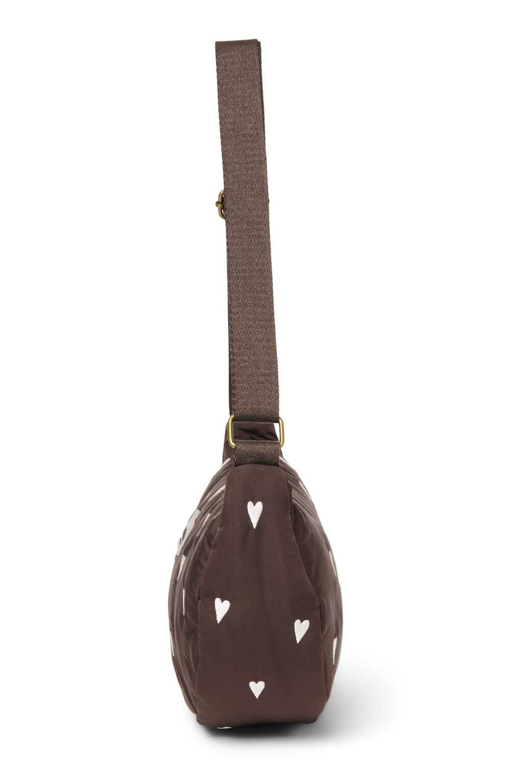 Puffy Adult-Gürteltasche | Braun Hearts