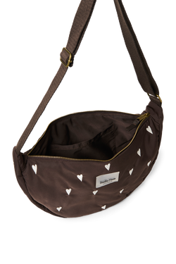 Puffy Adult-Gürteltasche | Braun Hearts
