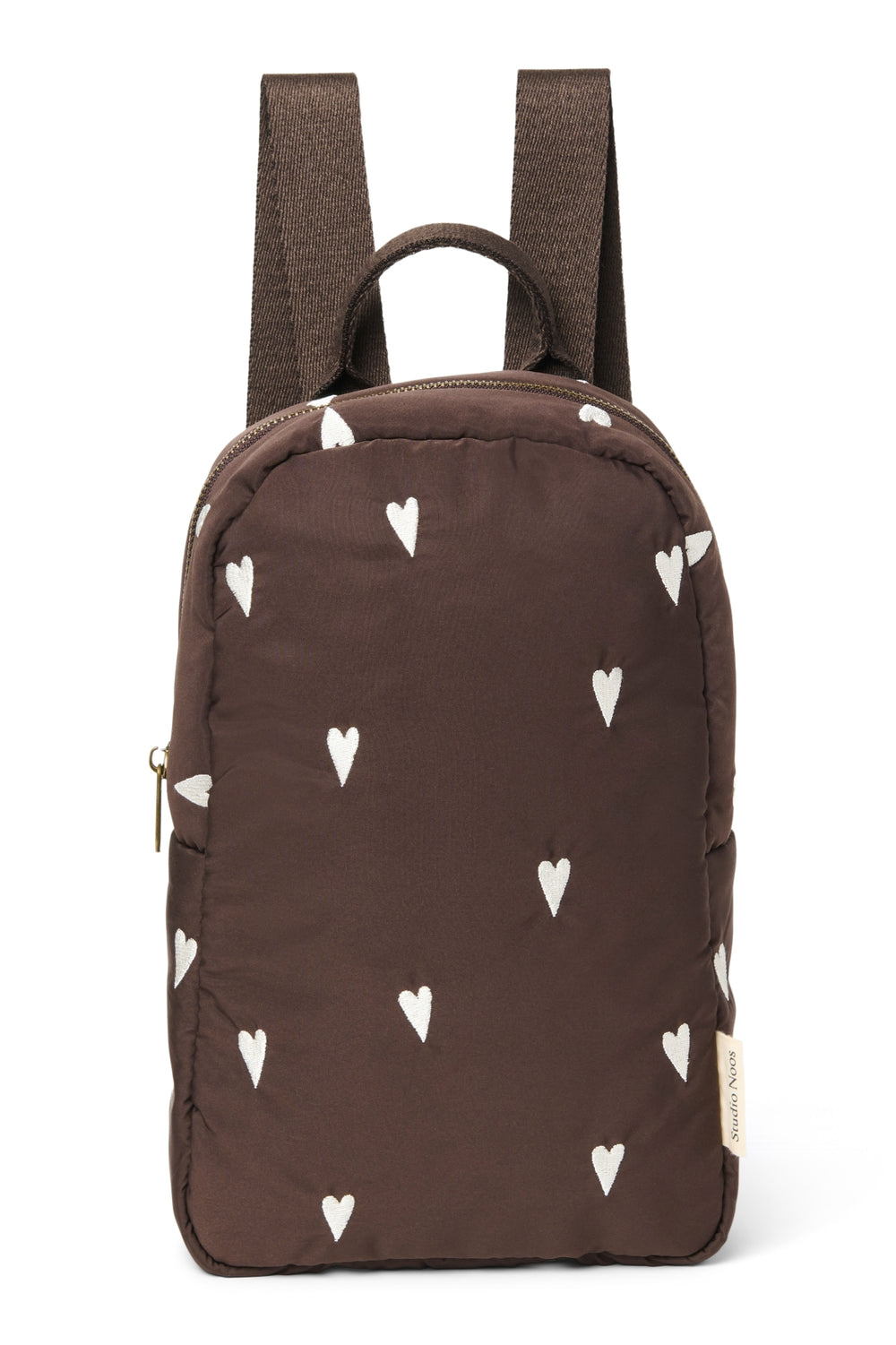 Puffy Mini-Rucksack | Braun Hearts
