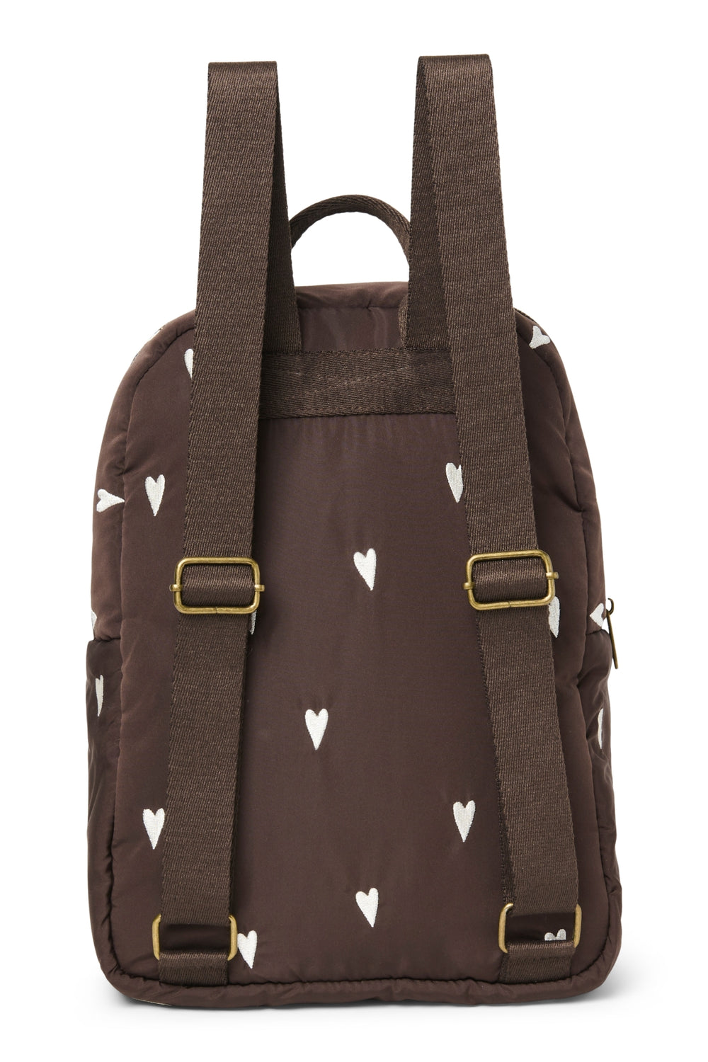 Puffy Midi-Rucksack | Braun Hearts
