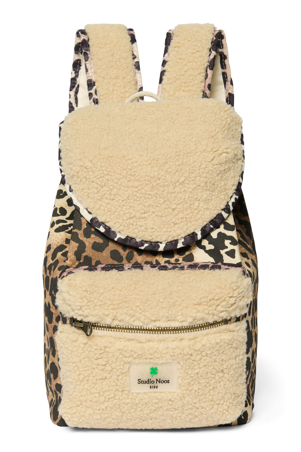 Mini-Rucksack mit Teddy-Leopardenmuster