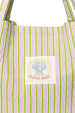 Serenity Baumwolle Gestreifte Mom Bag