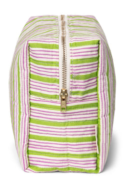 Serenity Baumwolle Gestreifte Kulturtasche