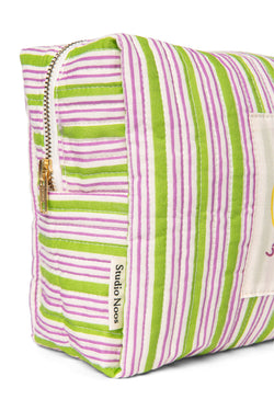 Serenity Baumwolle Gestreifte Kulturtasche