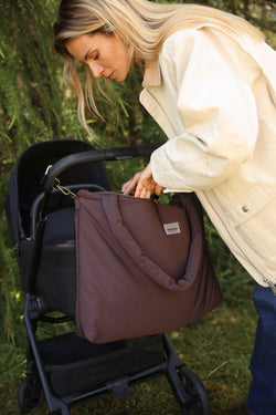 Puffy-Wickeltasche | Braune