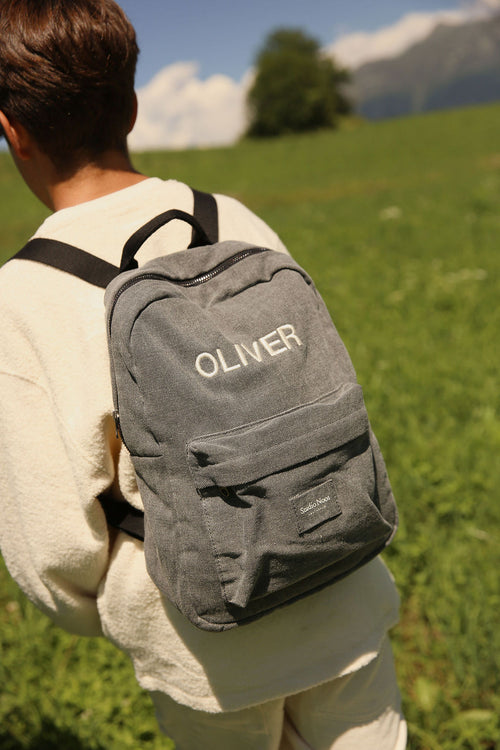 Denim Midi-Rucksack | Graue