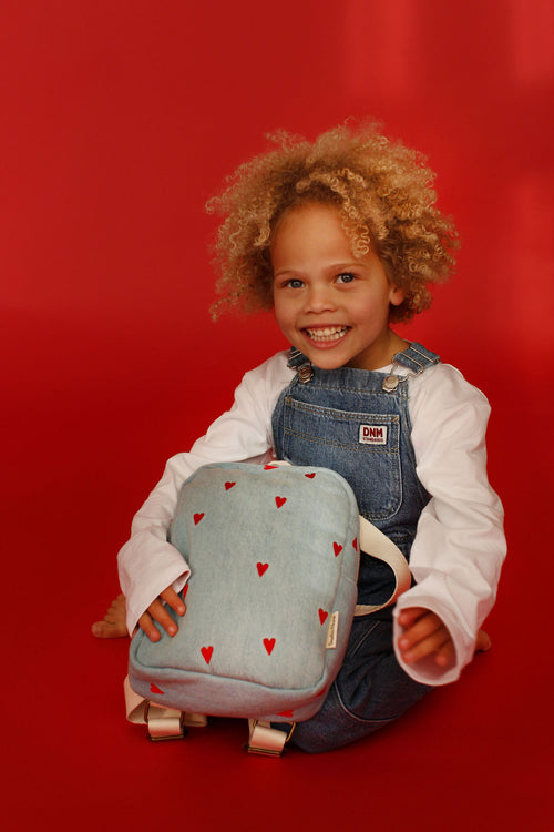 Denim Mini-Rucksack | Blau Hearts