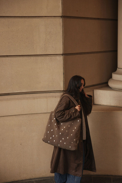 Teddy Mom-Bag | Braune Hearts